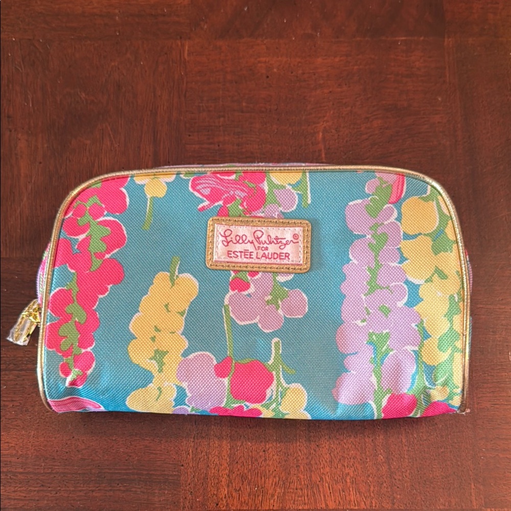 NEW Lilly Pulitzer for Estee Lauder Floral Travel Cosmetic Make Up Bag Case